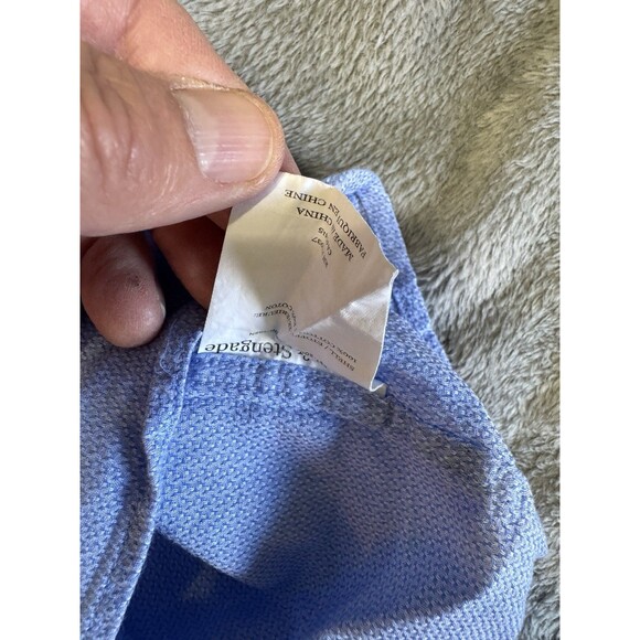 Bruun Stengade Slim Fit Blue Button Down Shirt 17 1/2 - Picture 4 of 10